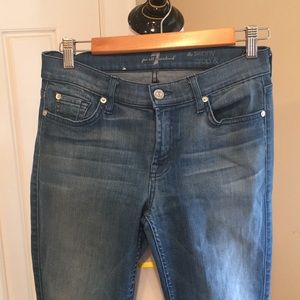 7 for all mankind skinny crop & roll jeans stretch